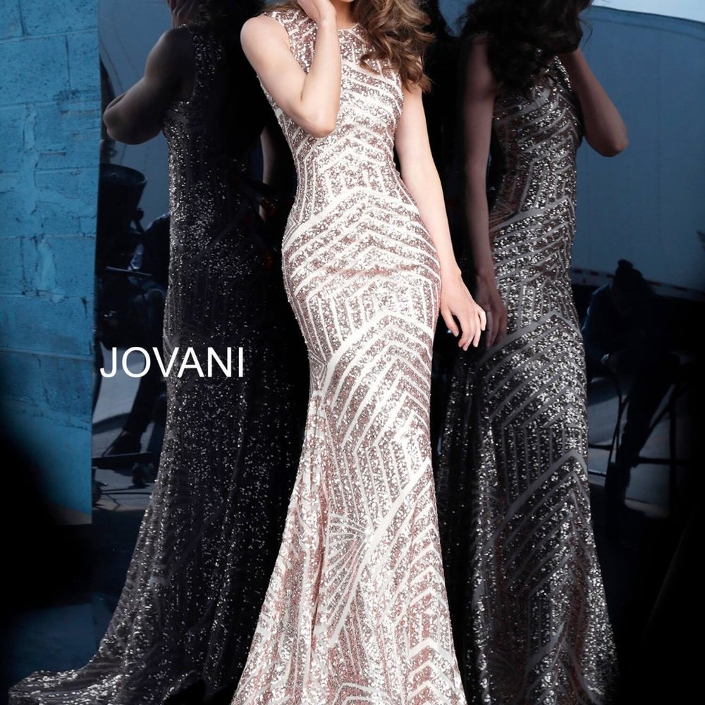 Jovani Rose Gold Prom Dress